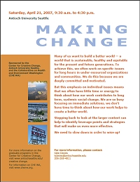 poster from the Making Change workshop