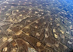 web of fracking pads