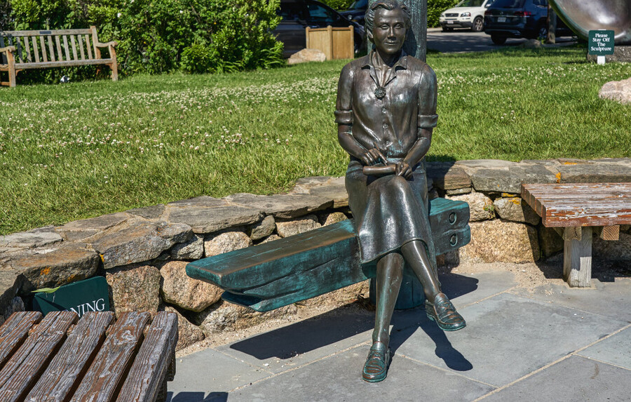 Rachel Carson statue at Woods Hole Massachusetts