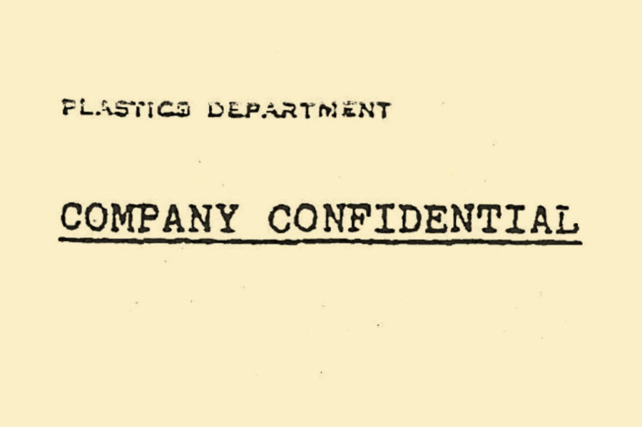 Source. https://www.industrydocuments.ucsf.edu/docs/[ID]  Hilton, WE; DuPont Washington Works. Request for Toxicological Information - 'Teflon' Division Chemicals. 1970 February 18. PFAS Collection. The Devil We Know 2018. https://www.industrydocuments.ucsf.edu/docs/knpw0228