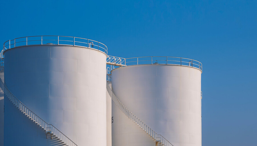 White Storage Fuel Tanks