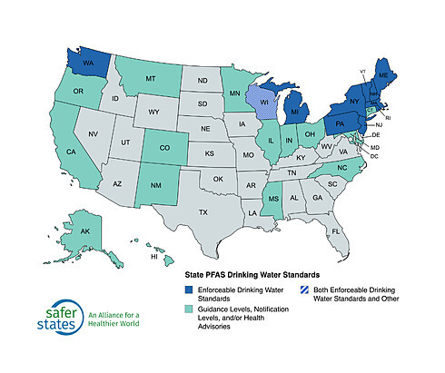 States with PFAS drinking water standards