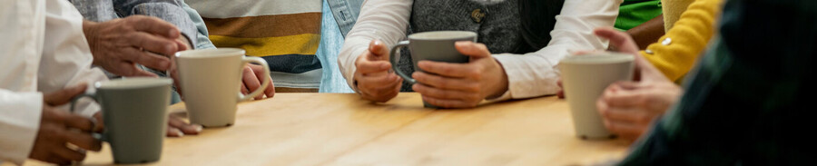Multigenerational group around a table